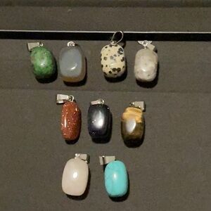 Gemstones crystal pendants.